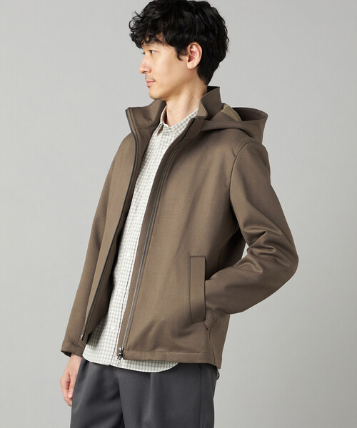 COMME CA MEN(コムサメン)の「【発熱・吸水速乾】ダウンファブリック ウーリッシュツイル ブルゾン(フード着脱可能)(ブルゾン・メンズ・グレー/ベージュ/ブラック・M/L/S)」の14枚目の写真