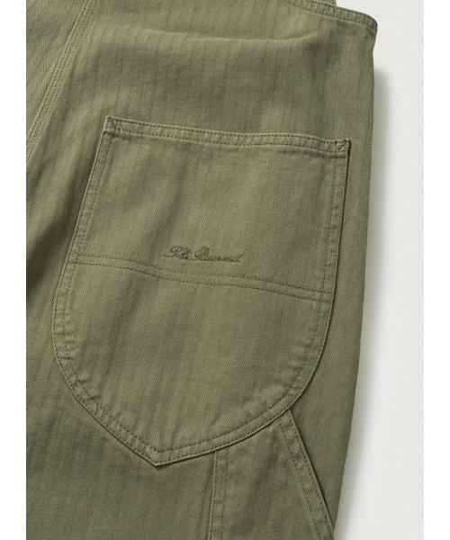The Barnnet(ザバーネット)の「Leaf Herringbone Cotton Overall_Khaki(サロペット/オーバーオール・レディース・その他・OS)」の6枚目の写真