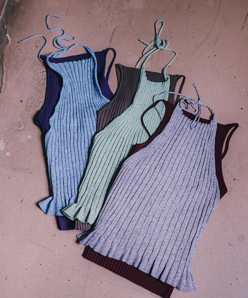 CINAMOD】 RIBKNIT TANK SET（ニット/セーター）｜Kastane（カスタネ