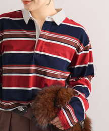 ラガーシャツ」に該当するTシャツ/カットソー（レッド/赤色系・長袖