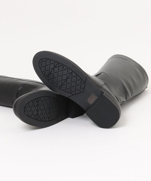carino(カリーノ)の「【レイン対応】ロングブーツ(ブーツ・レディース・ダークブラウン/ブラック・L/M/S/LL)」の4枚目の写真