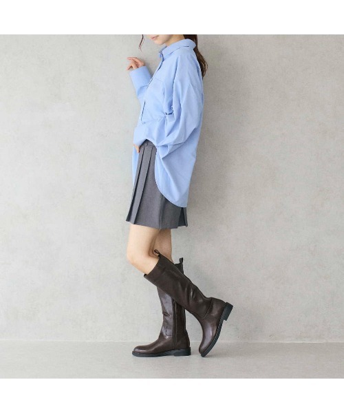 carino(カリーノ)の「【レイン対応】ロングブーツ(ブーツ・レディース・ダークブラウン/ブラック・L/M/S/LL)」の1枚目の写真