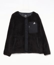 GERRY（ジェリー）の「【GERRY】ワンポイント刺繍 ソフトボアナイロン切替え ノーカラージャケット（ブルゾン）」