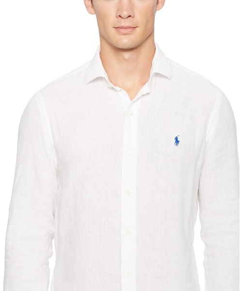 POLO RALPH LAUREN（ポロ ラルフ ローレン）の「エステート ソリッド リネン シャツ（シャツ/ブラウス・メンズ・ホワイト/レッド・XX-LARGE/X-SMALL/LARGE/SMALL/MEDIUM/X-LARGE）」の10枚目の写真