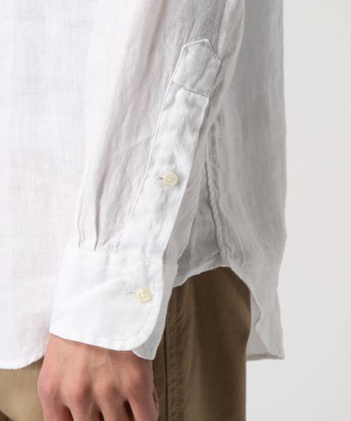 POLO RALPH LAUREN（ポロ ラルフ ローレン）の「エステート ソリッド リネン シャツ（シャツ/ブラウス・メンズ・ホワイト/レッド・XX-LARGE/X-SMALL/LARGE/SMALL/MEDIUM/X-LARGE）」の6枚目の写真