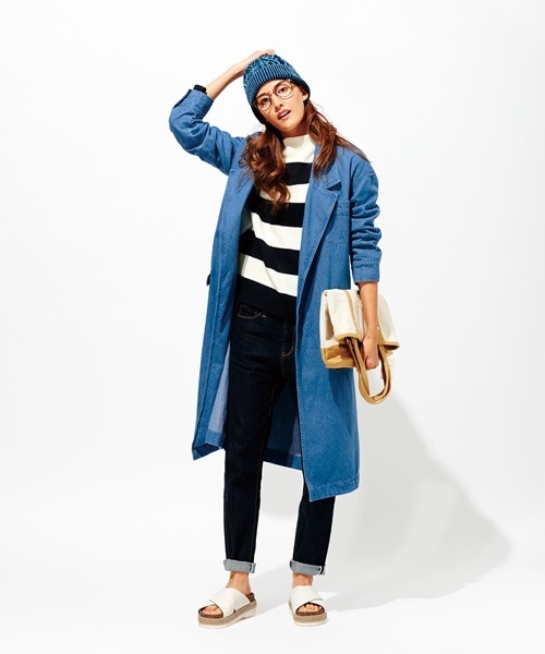 HusHusH（ハッシュアッシュ）の「デニムベルテッドコート（その他アウター・レディース・ブルー/ブルー系1・03/02）」の2枚目の写真