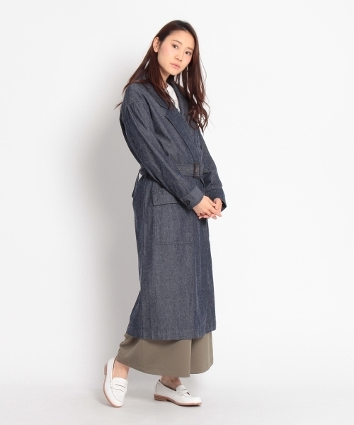 HusHusH（ハッシュアッシュ）の「デニムベルテッドコート（その他アウター・レディース・ブルー/ブルー系1・03/02）」の3枚目の写真