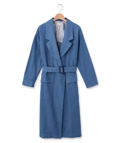 HusHusH（ハッシュアッシュ）の「デニムベルテッドコート（その他アウター・レディース・ブルー/ブルー系1・03/02）」の10枚目の写真