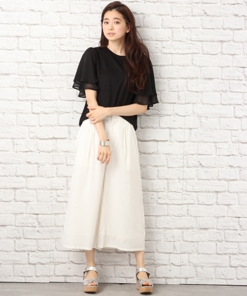 LEPSIM（レプシィム）の「GRINFILミディガウチョ 711449（その他パンツ・レディース・ブラック/キャメル/オフホワイト・MEDIUM/LARGE）」の9枚目の写真