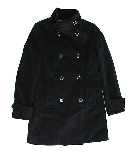 Abahouse Devinette（ドゥヴィネット）の「アンゴラウール（その他アウター・レディース・ブラック/ベージュ・2/1）」の4枚目の写真