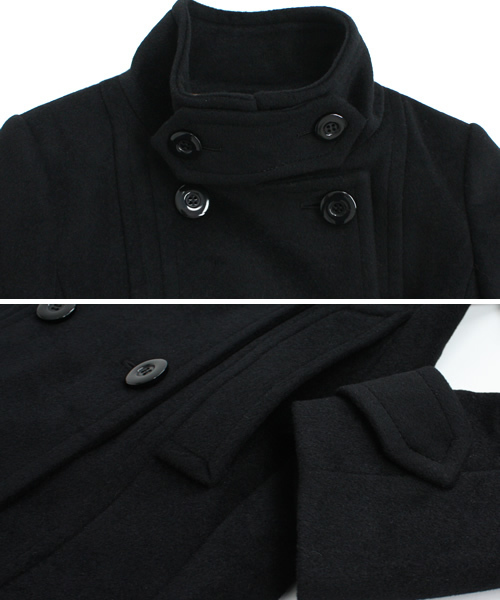 Abahouse Devinette（ドゥヴィネット）の「アンゴラウール（その他アウター・レディース・ブラック/ベージュ・2/1）」の7枚目の写真