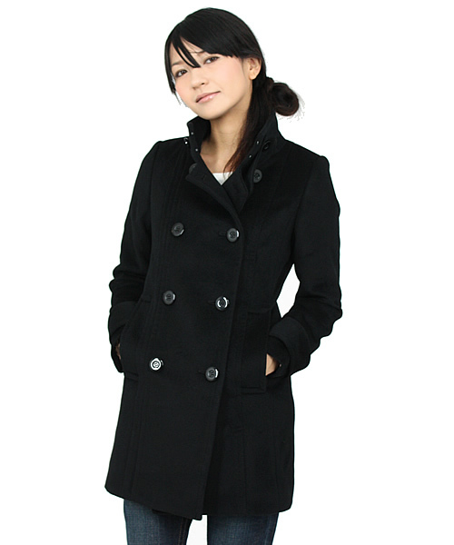 Abahouse Devinette（ドゥヴィネット）の「アンゴラウール（その他アウター・レディース・ブラック/ベージュ・2/1）」の8枚目の写真