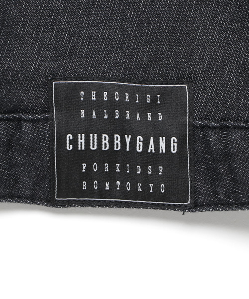 CHUBBYGANG（チャビーギャング）の「ニットデニムデザインジャケット（ブルゾン・キッズ・ブラック・120/140/160/150/110/130/100）」の7枚目の写真