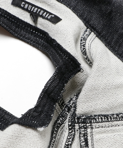 CHUBBYGANG（チャビーギャング）の「ニットデニムデザインジャケット（ブルゾン・キッズ・ブラック・120/140/160/150/110/130/100）」の8枚目の写真
