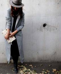 antiqua | ラウンドネックロングカーデ(カーディガン/ボレロ)