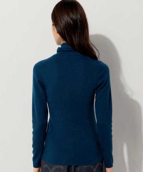 UNITED ARROWS（ユナイテッドアローズ）の「UBBT W/CA 16G リブ タートルネック ニット◆（ニット/セーター・レディース・オフホワイト/ブラック/グレー/オレンジ系その他/コバルトブルー・FREE）」の6枚目の写真