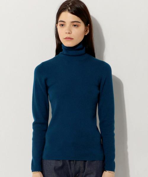 UNITED ARROWS（ユナイテッドアローズ）の「UBBT W/CA 16G リブ タートルネック ニット◆（ニット/セーター・レディース・オフホワイト/ブラック/グレー/オレンジ系その他/コバルトブルー・FREE）」の20枚目の写真