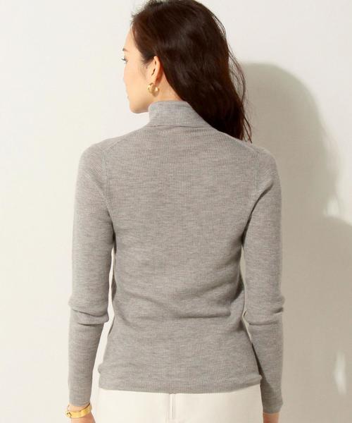 UNITED ARROWS（ユナイテッドアローズ）の「UBBT W/CA 16G リブ タートルネック ニット◆（ニット/セーター・レディース・オフホワイト/ブラック/グレー/オレンジ系その他/コバルトブルー・FREE）」の9枚目の写真