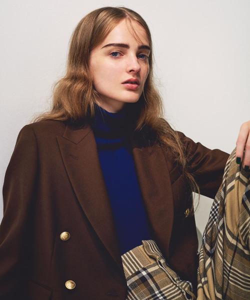 UNITED ARROWS（ユナイテッドアローズ）の「UBBT W/CA 16G リブ タートルネック ニット◆（ニット/セーター・レディース・オフホワイト/ブラック/グレー/オレンジ系その他/コバルトブルー・FREE）」の7枚目の写真