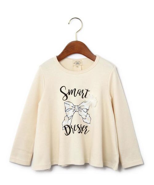 green label relaxing(グリーンレーベルリラクシング)の「■■■【KIDS】ラメリボン プルオーバー◆(Tシャツ/カットソー・キッズ・オフホワイト/ネイビー・105/125/95/135/115)」の2枚目の写真
