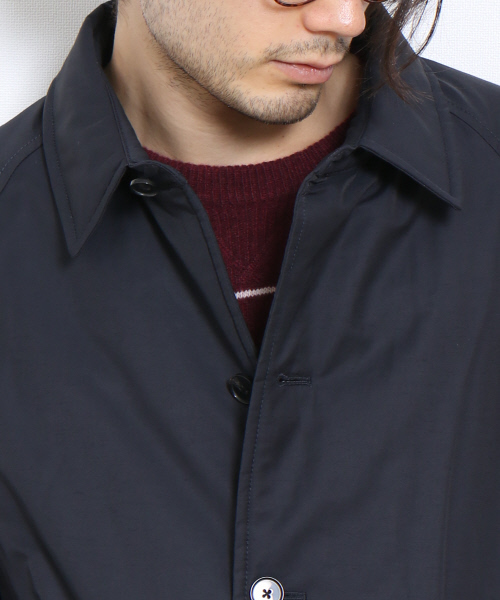 MYSELF ABAHOUSE（マイセルフアバハウス）の「【本物のダウン】ステンカラーコート河田ダウン | マイセルフ（ダウンジャケット/コート・メンズ・ネイビー/カーキ・MEDIUM/SMALL/LARGE）」の8枚目の写真