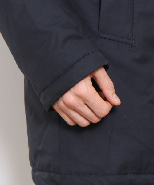 MYSELF ABAHOUSE（マイセルフアバハウス）の「【本物のダウン】ステンカラーコート河田ダウン | マイセルフ（ダウンジャケット/コート・メンズ・ネイビー/カーキ・MEDIUM/SMALL/LARGE）」の14枚目の写真