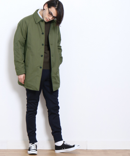 MYSELF ABAHOUSE（マイセルフアバハウス）の「【本物のダウン】ステンカラーコート河田ダウン | マイセルフ（ダウンジャケット/コート・メンズ・ネイビー/カーキ・MEDIUM/SMALL/LARGE）」の10枚目の写真