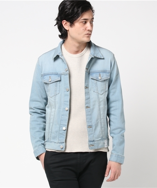 WEGO（ウィゴー）の「WEGO/ストレッチデニムジャケット（デニムジャケット・メンズ・ダークインディゴブルー/ライトインディゴブルー/ブルー系その他/ブルー系その他2/ブラック・LARGE/SMALL/MEDIUM/X-LARGE）」の13枚目の写真