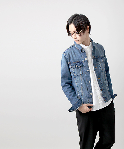 WEGO（ウィゴー）の「WEGO/ストレッチデニムジャケット（デニムジャケット・メンズ・ダークインディゴブルー/ライトインディゴブルー/ブルー系その他/ブルー系その他2/ブラック・LARGE/SMALL/MEDIUM/X-LARGE）」の22枚目の写真