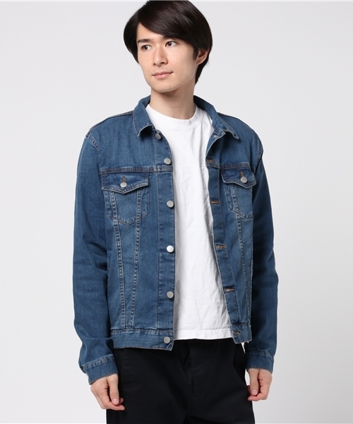 WEGO（ウィゴー）の「WEGO/ストレッチデニムジャケット（デニムジャケット・メンズ・ダークインディゴブルー/ライトインディゴブルー/ブルー系その他/ブルー系その他2/ブラック・LARGE/SMALL/MEDIUM/X-LARGE）」の19枚目の写真