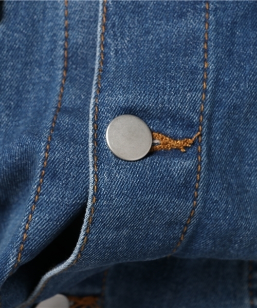 WEGO（ウィゴー）の「WEGO/ストレッチデニムジャケット（デニムジャケット・メンズ・ダークインディゴブルー/ライトインディゴブルー/ブルー系その他/ブルー系その他2/ブラック・LARGE/SMALL/MEDIUM/X-LARGE）」の18枚目の写真