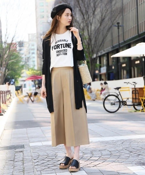 GLOBAL WORK(グローバルワーク)の「【吸水速乾・接触冷感】リンクルワイドパンツ/734318(その他パンツ・レディース・ライトグレー/ベージュ/ネイビー/ブラック/ブラウン・SMALL/LARGE/MEDIUM)」の20枚目の写真