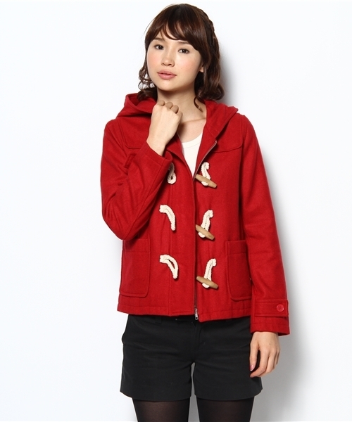 WEGO(ウィゴー)の「メルトンベーシックダッフル(ダッフルコート・レディース・ブラック/ネイビー/キャメル/レッド・SMALL/MEDIUM)」の8枚目の写真