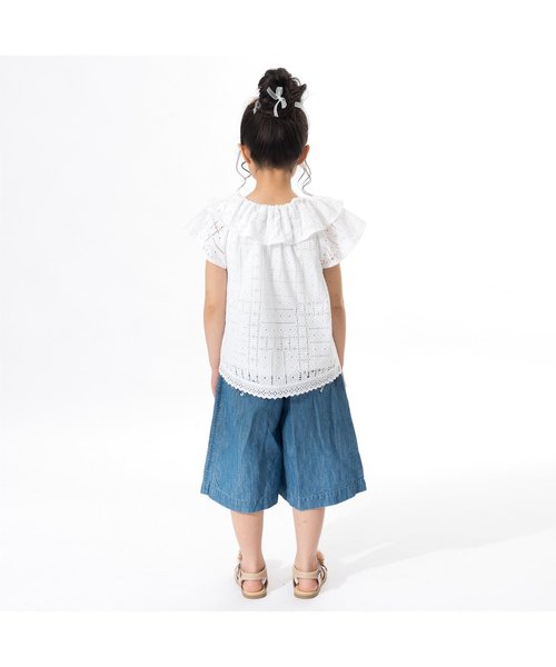 apres les cours（アプレレクール）の「オールオーバーレースチュニック（チュニック・キッズ・オフホワイト/ブルー/イエロー・90/110/130/120/100/80）」の16枚目の写真