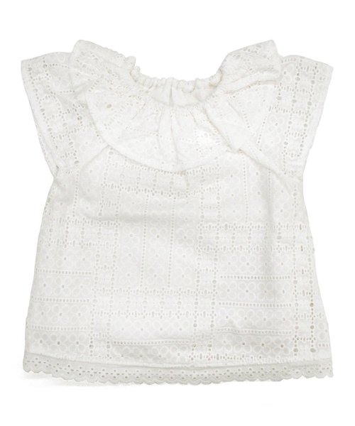 apres les cours（アプレレクール）の「オールオーバーレースチュニック（チュニック・キッズ・オフホワイト/ブルー/イエロー・90/110/130/120/100/80）」の10枚目の写真