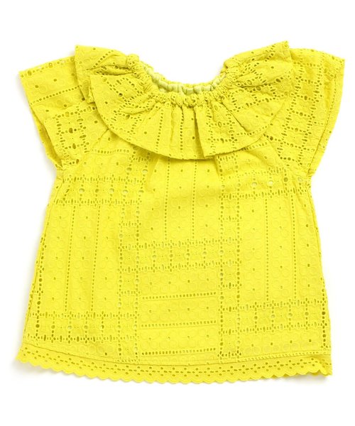 apres les cours（アプレレクール）の「オールオーバーレースチュニック（チュニック・キッズ・オフホワイト/ブルー/イエロー・90/110/130/120/100/80）」の12枚目の写真