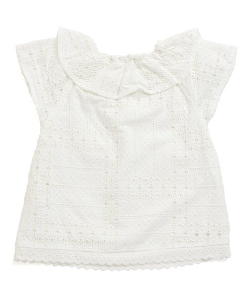 apres les cours（アプレレクール）の「オールオーバーレースチュニック（チュニック・キッズ・オフホワイト/ブルー/イエロー・90/110/130/120/100/80）」の14枚目の写真