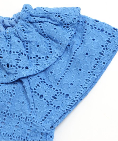 apres les cours（アプレレクール）の「オールオーバーレースチュニック（チュニック・キッズ・オフホワイト/ブルー/イエロー・90/110/130/120/100/80）」の6枚目の写真