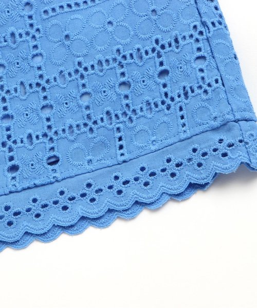 apres les cours（アプレレクール）の「オールオーバーレースチュニック（チュニック・キッズ・オフホワイト/ブルー/イエロー・90/110/130/120/100/80）」の8枚目の写真
