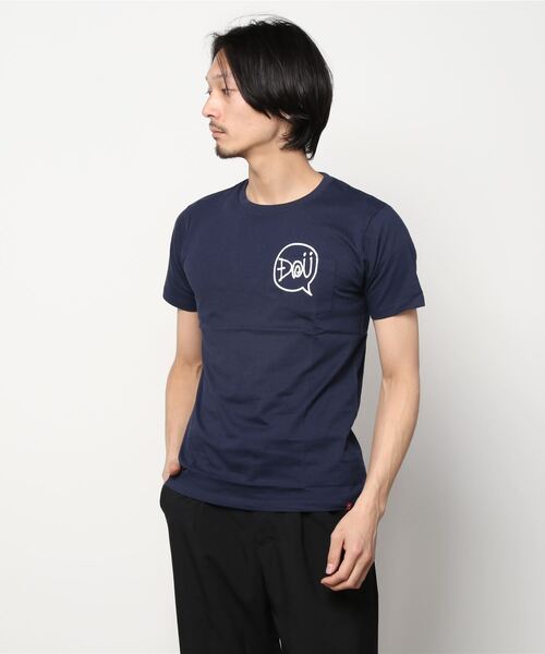 DOUBLE STEAL（ダブルスティール）の「Dou Balloon Tシャツ（Tシャツ/カットソー・メンズ・ホワイト×ブラック/ホワイト×レッド/ブラック/ネイビー/エンジ・MEDIUM/X-LARGE/LARGE）」の4枚目の写真