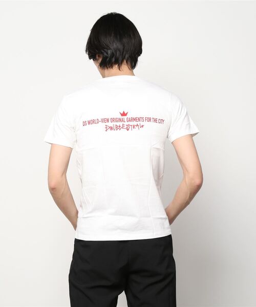 DOUBLE STEAL（ダブルスティール）の「Dou Balloon Tシャツ（Tシャツ/カットソー・メンズ・ホワイト×ブラック/ホワイト×レッド/ブラック/ネイビー/エンジ・MEDIUM/X-LARGE/LARGE）」の20枚目の写真