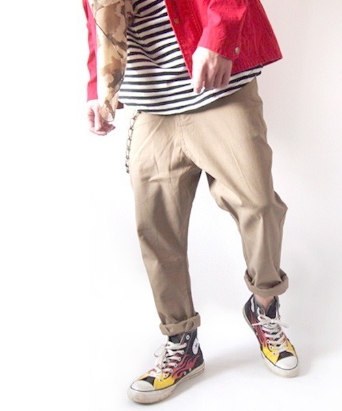 BEATJIVE(ビートジャイブ)の「デニムパンツ ワイド テーパード サルエル ストレッチ メンズ(デニムパンツ・メンズ・ベージュ/インディゴブルー/ブラック/キャメル/ブラウン/チャコールグレー/ブルー系その他/ブラック系その他・2/4/3)」の5枚目の写真