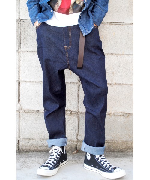 BEATJIVE(ビートジャイブ)の「デニムパンツ ワイド テーパード サルエル ストレッチ メンズ(デニムパンツ・メンズ・ベージュ/インディゴブルー/ブラック/キャメル/ブラウン/チャコールグレー/ブルー系その他/ブラック系その他・2/4/3)」の7枚目の写真