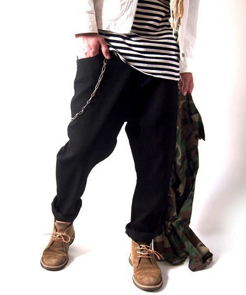 BEATJIVE(ビートジャイブ)の「デニムパンツ ワイド テーパード サルエル ストレッチ メンズ(デニムパンツ・メンズ・ベージュ/インディゴブルー/ブラック/キャメル/ブラウン/チャコールグレー/ブルー系その他/ブラック系その他・2/4/3)」の13枚目の写真