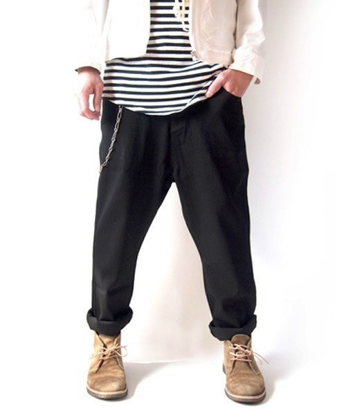 BEATJIVE(ビートジャイブ)の「デニムパンツ ワイド テーパード サルエル ストレッチ メンズ(デニムパンツ・メンズ・ベージュ/インディゴブルー/ブラック/キャメル/ブラウン/チャコールグレー/ブルー系その他/ブラック系その他・2/4/3)」の18枚目の写真