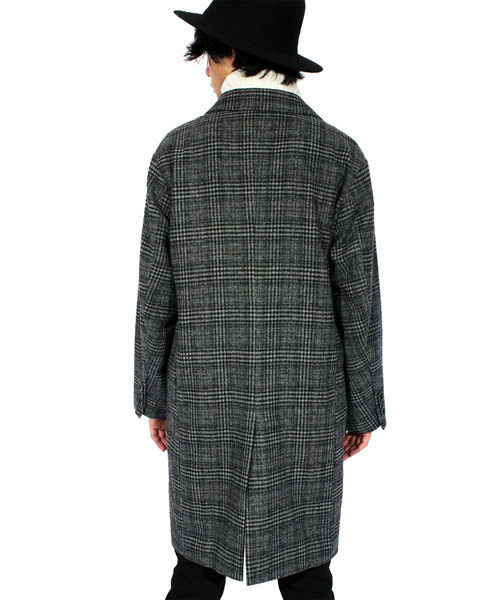 8(eight)(エイト)の「ダブル チェスターコート ロング ジャケット(チェスターコート・メンズ・ブラック/グレー/ブラウン・MEDIUM/LARGE)」の10枚目の写真