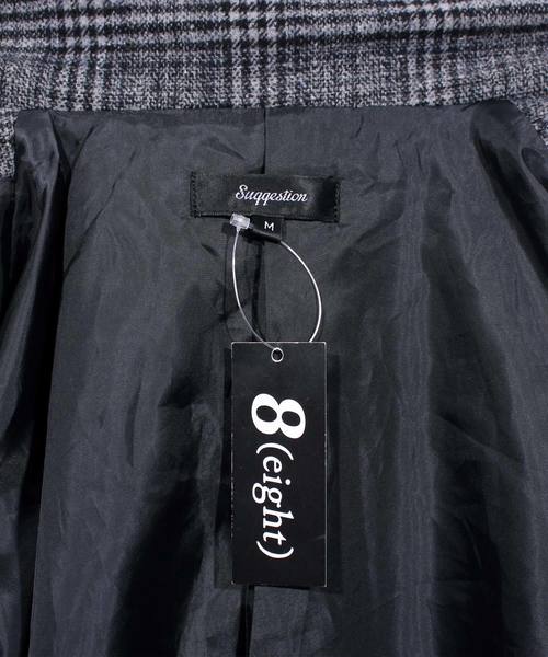 8(eight)(エイト)の「ダブル チェスターコート ロング ジャケット(チェスターコート・メンズ・ブラック/グレー/ブラウン・MEDIUM/LARGE)」の6枚目の写真