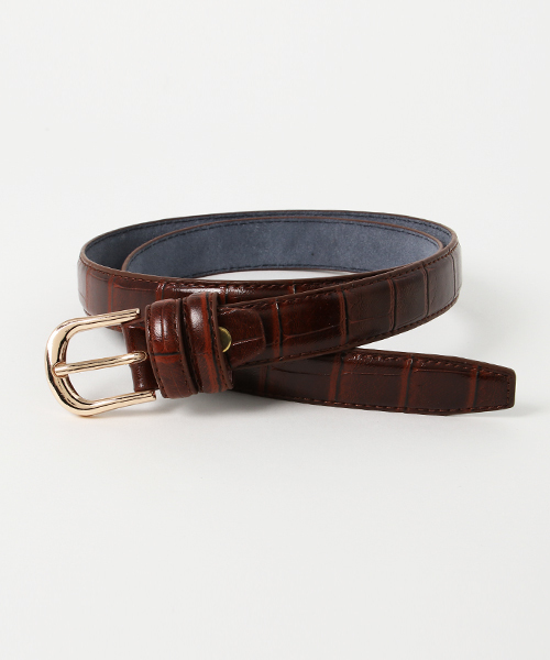 THE CASUAL（カジュアル）の「合成皮革型押しレディースベルト（ベルト・レディース・ブラック/ブラウン/ブルー/キャメル/レッド・FREE）」の3枚目の写真
