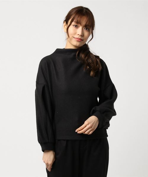 KOBE LETTUCE（コウベレタス）の「袖コンシャスデザイン！バルーンスリーブボトルネック起毛ニットソープルオーバートップス/レディース[C3047]神戸レタス（ニット/セーター・レディース・ブラック/ベージュ/グレー/ピンク/ブルーグリーン・FREE）」の7枚目の写真