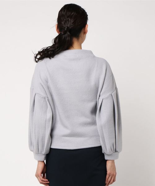 KOBE LETTUCE（コウベレタス）の「袖コンシャスデザイン！バルーンスリーブボトルネック起毛ニットソープルオーバートップス/レディース[C3047]神戸レタス（ニット/セーター・レディース・ブラック/ベージュ/グレー/ピンク/ブルーグリーン・FREE）」の6枚目の写真